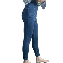 Load image into Gallery viewer, Shascullfites Melody Pocket Wash Denim Work Leggings Washed Denim Bleached Blue Women's Jeans Skinny Jeans Woman