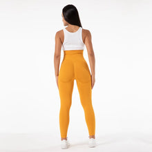 Load image into Gallery viewer, Shascullfites Melody Gym Seamless Leggings High Waist Booty Leggings Scrunch Leggings Yellow Yoga Pants Compression Pants Women