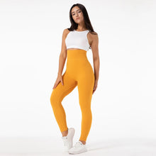 Load image into Gallery viewer, Shascullfites Melody Gym Seamless Leggings High Waist Booty Leggings Scrunch Leggings Yellow Yoga Pants Compression Pants Women