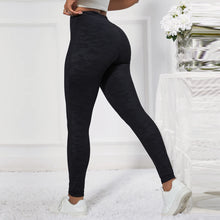 Load image into Gallery viewer, Shascullfites Melody X Cross Black Polyamide Camo V Shape Leggings Bum Lift Leggings Booty Leggings Printed Leggings