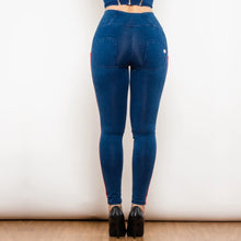 Load image into Gallery viewer, Shascullfites Melody Skinny Jeans Denim Side Stripe Pencil Pants Streetwear Lift Jeans High Waist Scrunch Bum Jeans