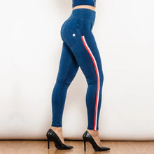 Load image into Gallery viewer, Shascullfites Melody Skinny Jeans Denim Side Stripe Pencil Pants Streetwear Lift Jeans High Waist Scrunch Bum Jeans