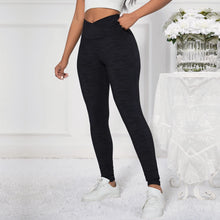 Load image into Gallery viewer, Shascullfites Melody X Cross Black Polyamide Camo V Shape Leggings Bum Lift Leggings Booty Leggings Printed Leggings