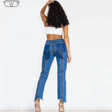 Load image into Gallery viewer, Shascullfites Women Party Club Dance Pants Zipper Long Jeans Women Unique Dark Blue Denim Pants Hot Streetwear