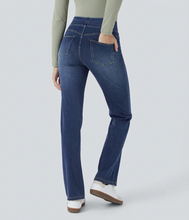 Load image into Gallery viewer, Royal Wolf Tummy Control High Waisted Bootcut Stretch Soft Knitted Women Jeans
