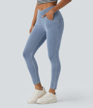 Load image into Gallery viewer, Royal Wolf Skinny Crossover Waist Shaping Yoga Women Jeggings
