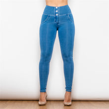 Load image into Gallery viewer, Shascullfites Shaping Tailored High Waist Jeans Leggings Slim Elastic Plus Size 3XL Skinny Pencil Pants Female Workout Running Leggings
