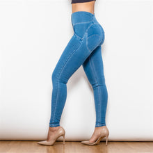 Load image into Gallery viewer, Shascullfites Shaping Tailored High Waist Jeans Leggings Slim Elastic Plus Size 3XL Skinny Pencil Pants Female Workout Running Leggings
