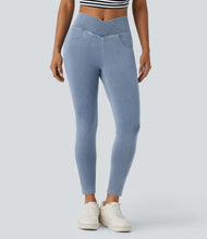 Load image into Gallery viewer, Royal Wolf Skinny Crossover Waist Shaping Yoga Women Jeggings
