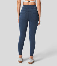 Load image into Gallery viewer, Royal Wolf Skinny Crossover Sport Super Stretch Yoga Blue Women Leggings
