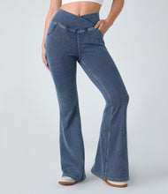 Load image into Gallery viewer, Flared X-Crossover Gym Knitted Jeans Collection
