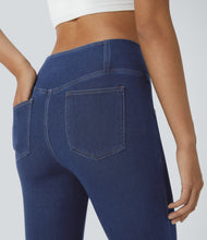 Load image into Gallery viewer, Flared X-Crossover Gym Knitted Jeans Collection
