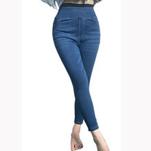 Load image into Gallery viewer, Shascullfites Melody Pocket Wash Denim Work Leggings Washed Denim Bleached Blue Women's Jeans Skinny Jeans Woman
