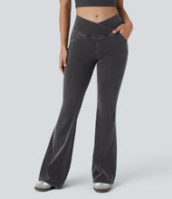 Load image into Gallery viewer, Flared X-Crossover Gym Knitted Jeans Collection
