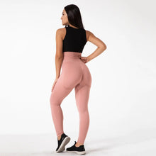 Load image into Gallery viewer, Shascullfites Melody Women Yoga Pants Solid Fitness Gym Tights High Waist Workout Push Up Sports Leggings Seamless Trousers Pink
