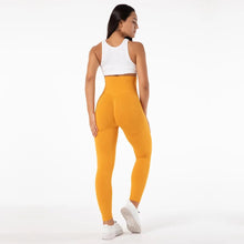 Load image into Gallery viewer, Shascullfites Melody Gym Seamless Leggings High Waist Booty Leggings Scrunch Leggings Yellow Yoga Pants Compression Pants Women

