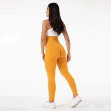 Load image into Gallery viewer, Shascullfites Melody Gym Seamless Leggings High Waist Booty Leggings Scrunch Leggings Yellow Yoga Pants Compression Pants Women
