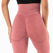 Load image into Gallery viewer, Shascullfites Melody Scrunch Butt Running Training Leggings Seamless Yoga Pants High Waist Belly Control Sports Leggings Pink
