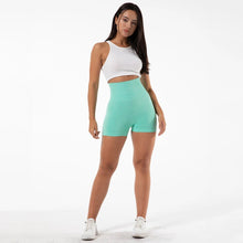 Load image into Gallery viewer, Shascullfites Melody Women Seamless Yoga Shorts Soft Matrial Fitness Workout Shorts Green Push Up Booty High Waisted Gym Shorts
