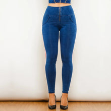 Load image into Gallery viewer, Shascullfites Melody Skinny Jeans Denim Side Stripe Pencil Pants Streetwear Lift Jeans High Waist Scrunch Bum Jeans
