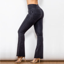 Load image into Gallery viewer, Shascullfites Melody Tailored Women Pants High Waist Black Flare Jeans Booty Lift Leggings Flare Leggings Flare Pants Women Stretch Sexy Bell Bottoms Jeans
