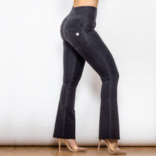 Load image into Gallery viewer, Shascullfites Melody Tailored Women Pants High Waist Black Flare Jeans Booty Lift Leggings Flare Leggings Flare Pants Women Stretch Sexy Bell Bottoms Jeans
