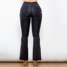 Load image into Gallery viewer, Shascullfites Melody Tailored Women Pants High Waist Black Flare Jeans Booty Lift Leggings Flare Leggings Flare Pants Women Stretch Sexy Bell Bottoms Jeans

