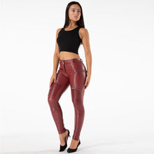 Load image into Gallery viewer, Shascullfites Tailored Butt Lift Excusive Design Faux Leather Gothic Leggings Biker Pants Zipper Pencil Trouser Push Up Hip Shape Legging

