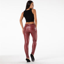 Load image into Gallery viewer, Shascullfites Tailored Butt Lift Excusive Design Faux Leather Gothic Leggings Biker Pants Zipper Pencil Trouser Push Up Hip Shape Legging
