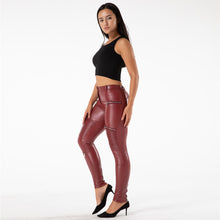 Load image into Gallery viewer, Shascullfites Tailored Butt Lift Excusive Design Faux Leather Gothic Leggings Biker Pants Zipper Pencil Trouser Push Up Hip Shape Legging
