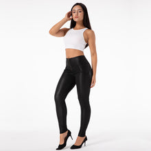 Load image into Gallery viewer, Shascullfites Tailored Fashion Women PU Leather Pants Elastic High Waist Winter Leggings Slim Leather Leggings Skinny Fleece Trousers
