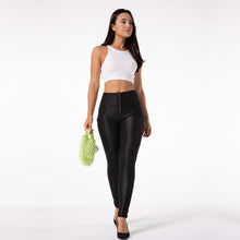 Load image into Gallery viewer, Shascullfites Tailored Fashion Women PU Leather Pants Elastic High Waist Winter Leggings Slim Leather Leggings Skinny Fleece Trousers
