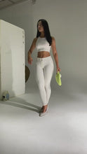 Load and play video in Gallery viewer, Shascullfites Melody Tailored Sport Women Fitness Yoga Pants Workout Running Activewear Bum lift High Elastic Gym Leggings White Trousers
