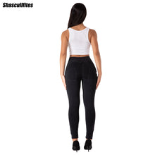 Load image into Gallery viewer, Shascullfites Melody Tailored Sexy Black Jeans Leggings Women High Waist Push Up Skinny Denim Fitness Leggins Plus Size Pencil Pants
