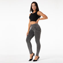 Load image into Gallery viewer, Shascullfites Shaping Tailored Yoga Pants Fitness Sports Leggings High Waist Gym Workout Running Tights Gray Slim Push Up Trousers Female
