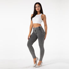 Load image into Gallery viewer, Shascullfites Melody Tailored Women Jeans Casual Slim Plus Size Stretch Denim Trousers Women Hip Lift Pencil Pants Grey Skinny Trousers
