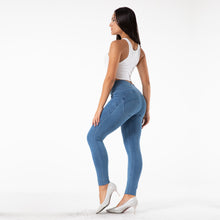 Load image into Gallery viewer, Shascullfites Melody Tailored Sport Workout Leggings Slim Fitness Leggings Women High Waist Warm Jeans Elastic Jeggings Denim Pants
