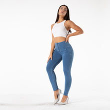 Load image into Gallery viewer, Shascullfites Melody Tailored Sport Workout Leggings Slim Fitness Leggings Women High Waist Warm Jeans Elastic Jeggings Denim Pants
