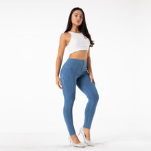 Load image into Gallery viewer, Shascullfites Melody Tailored Sport Workout Leggings Slim Fitness Leggings Women High Waist Warm Jeans Elastic Jeggings Denim Pants
