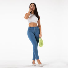 Load image into Gallery viewer, Shascullfites Melody Tailored Plus Size Jeans Woman Stretch Jeans Female Denim Pencil Blue Skinny Pants Trousers Booty Lift Leggings

