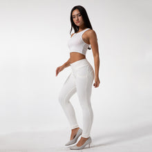 Load image into Gallery viewer, Shascullfites Enhancing Tailored Workout Gym Legging High Waist Fitness Yoga Pants Butt Booty Legging Plus White Sports Leggings
