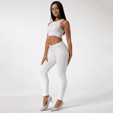Load image into Gallery viewer, Shascullfites Melody Tailored Sport Women Fitness Yoga Pants Workout Running Activewear Bum lift High Elastic Gym Leggings White Trousers
