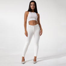 Load image into Gallery viewer, Shascullfites Melody Tailored Sport Women Fitness Yoga Pants Workout Running Activewear Bum lift High Elastic Gym Leggings White Trousers
