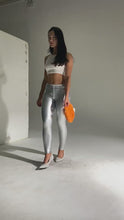 Load and play video in Gallery viewer, Shascullfites Melody Tailored Women Push Up Faux Leather Skinny PU Long Pants Club Bodycon Gym And Shaping Leggings Female Metallic

