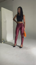 Load and play video in Gallery viewer, Shascullfites Tailored Butt Lift Excusive Design Faux Leather Gothic Leggings Biker Pants Zipper Pencil Trouser Push Up Hip Shape Legging

