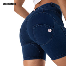 Load image into Gallery viewer, Shascullfites Tailored Enhancing Gym Shorts Bum Lift Leggings Workout Short Fitness Women Denim Sport Training Running Yoga Shorts
