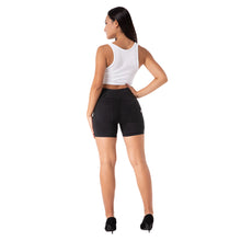 Load image into Gallery viewer, Shascullfites Tailored Butt Lift Slim Fit High Waist Yoga Sport Shorts Hip Push Up Fitness Denim Shorts Tummy Control Workout Shorts
