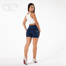 Load image into Gallery viewer, Shascullfites Melody Tailored High Waisted Denim Workout Shorts Women Stretchy Athletic Shorts Soft Women Fitness Yoga Biker Shorts
