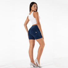 Load image into Gallery viewer, Shascullfites Melody Tailored High Waisted Denim Workout Shorts Women Stretchy Athletic Shorts Soft Women Fitness Yoga Biker Shorts
