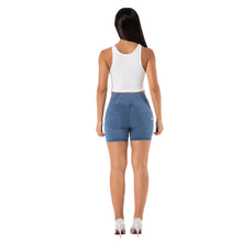Load image into Gallery viewer, Shascullfites Melody Tailored Booty Scrunch High Waist Shorts Fitness Sportswear Compression Stretch Denim Workout Yoga Shorts
